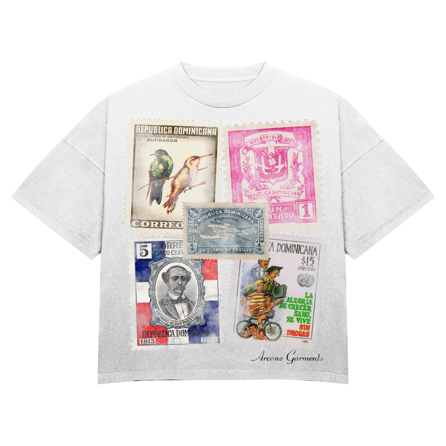 WHITE STAMP TEE