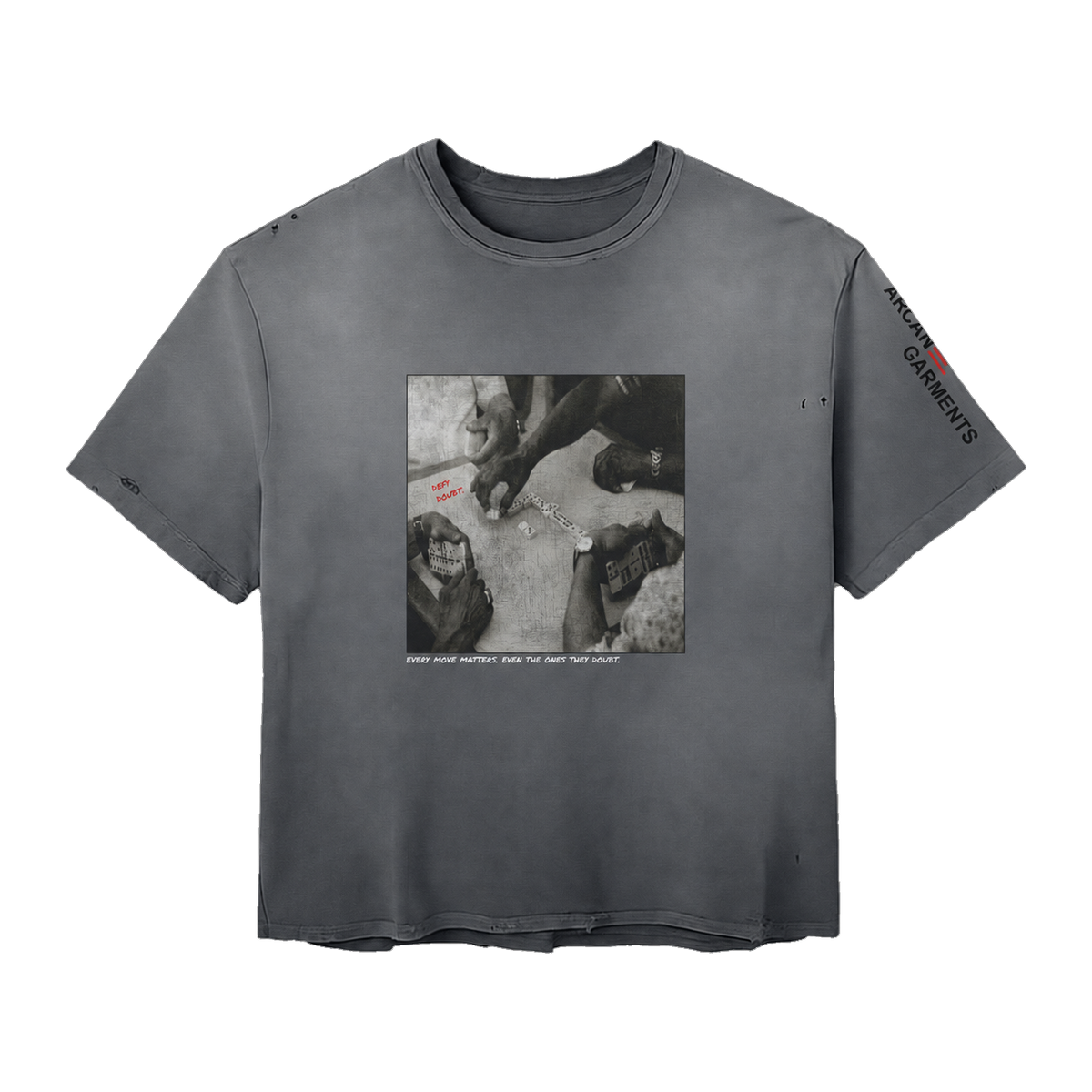 GREY DOMINOES TEE