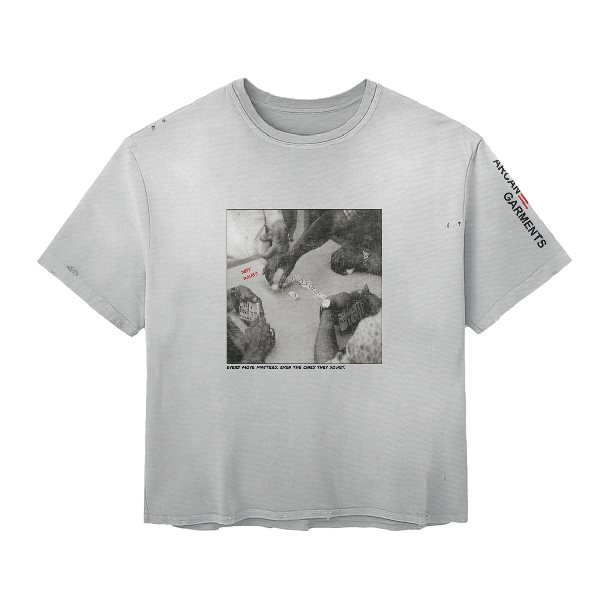 WHITE DOMINOES TEE